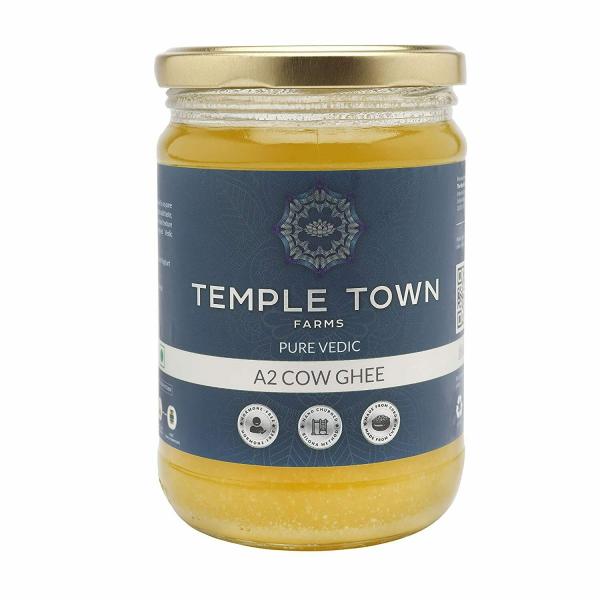 TEMPLE TOWN FARMS Organic Pure Vedic A2 Cow Ghee 500gm A2 Pure Desi