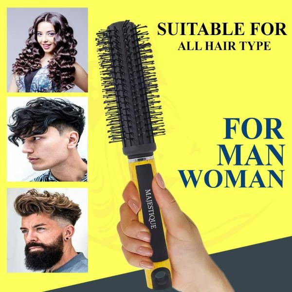 Majestique Round Hair Brush for Blow Drying Men and Women, Great On Wet or  Dry Hair, No More Tangle Hairbrush for Long Thick Thin Curly Natural Hair -  JioMart
