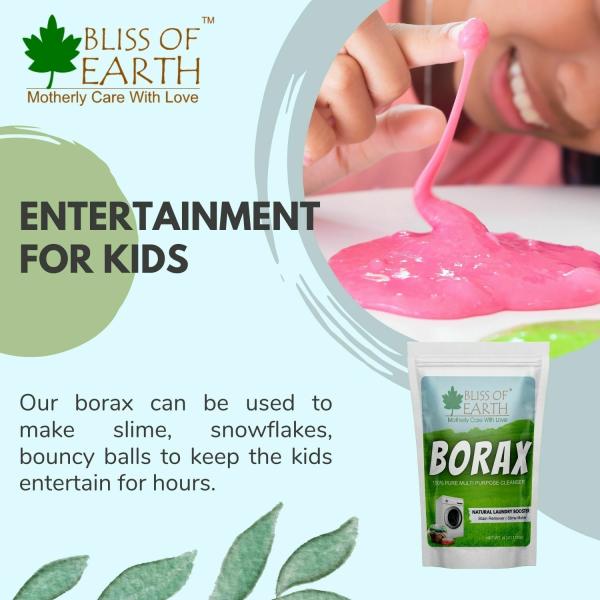 Bliss of Earth American Borax Detergent Booster Powder, Slime Activator, Multipurpose Cleaning