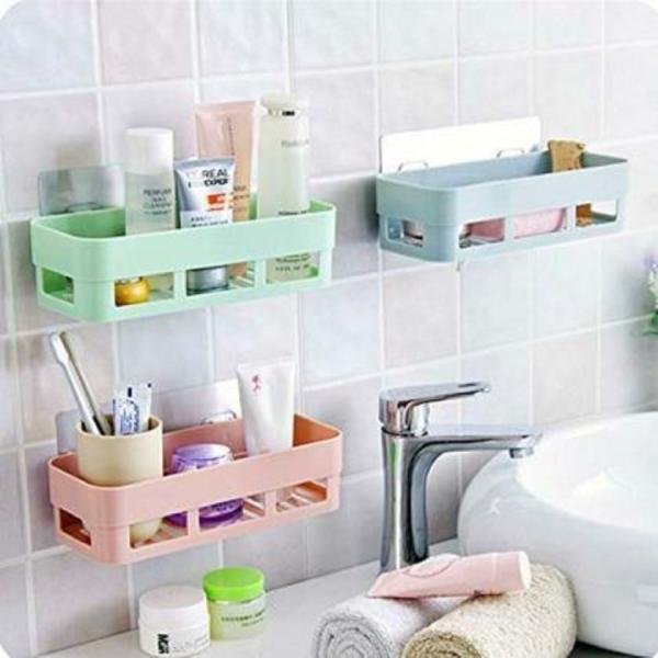 TVAT Multipurpose Bathroom Shelf, Wall Hanging Storage Rack with Self