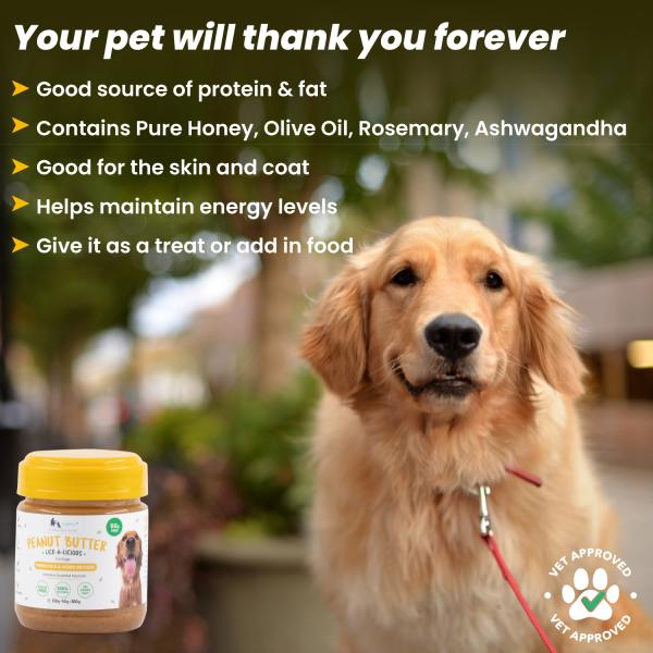 Wiggles Dog Peanut Butter, 200g Dog Treats Healthy Peanut Butter