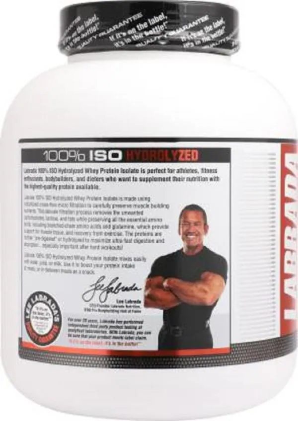 Labrada Nutrition ISO Hydrolyzed Vanilla 100 Whey Protein Isolate