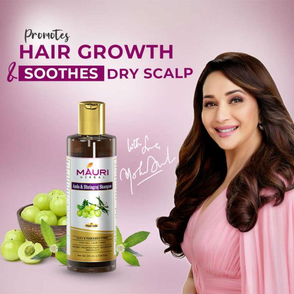 Mauri Herbal Amla & Bhringraj Herbal Shampoo - Hair Growth & Root  Strengthening - 210 ml - JioMart