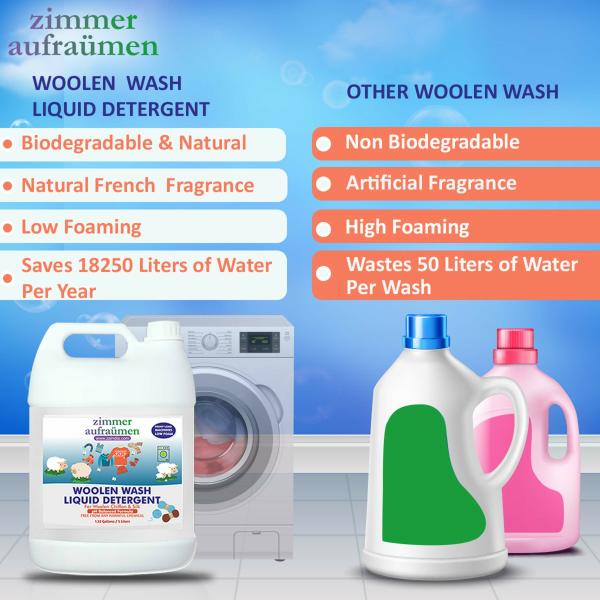 Woolen, Chiffon & Silk Liquid Detergent (5L) For Front Load Machine