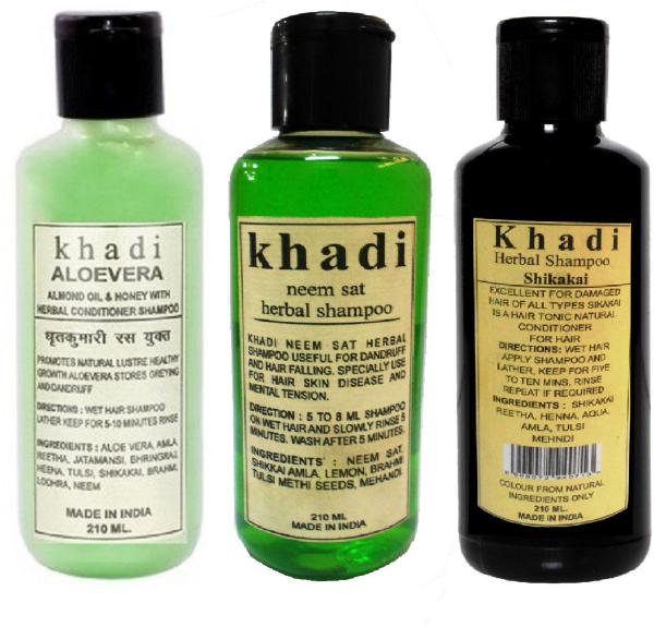 Khadi Herbal Aloevera, Neem Sat And Sikakai Shampoo 630 ml JioMart
