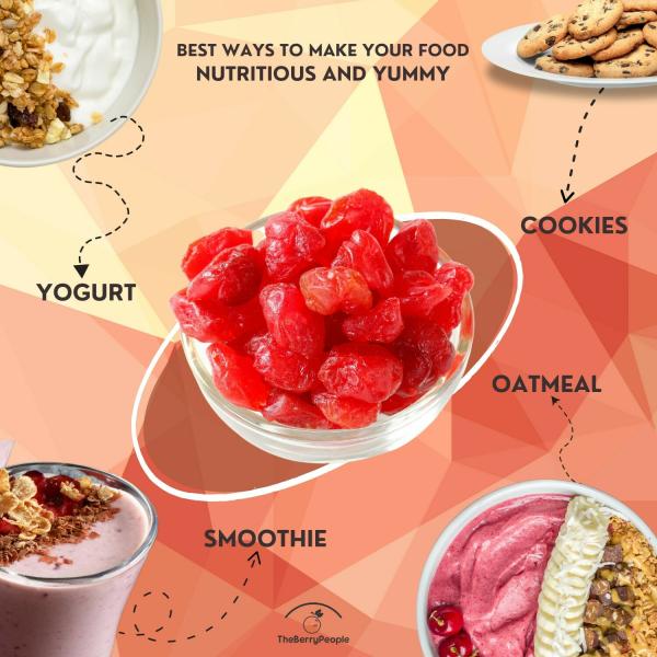 Dried Cherries without sugar Low calories & Glutenfree, Rich in