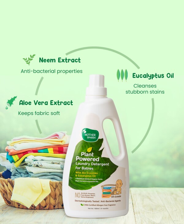 Mother Sparsh Powered Plants Laundry Liquid Detergent For Babies 1
