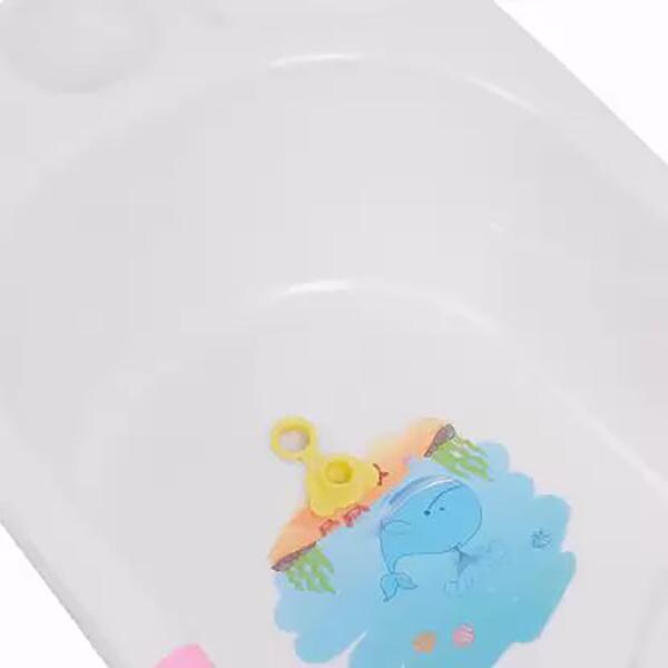 My NewBorn Ergonomic and spacious Baby Bath tub with drain plug (White