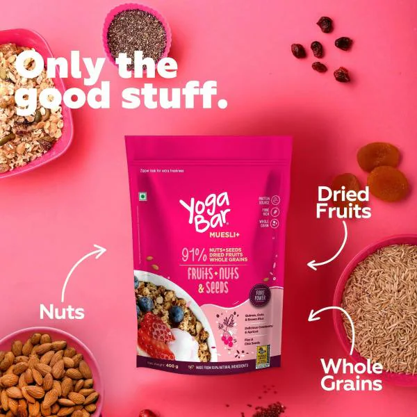 Yogabar Fruit & Nut Muesli 700g Healthy Protein Breakfast Cereal