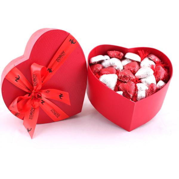 ZOROY LUXURY CHOCOLATE Valentines day love gift Special Heart box with 27 milk chocolate hearts