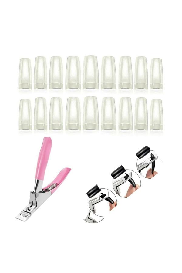 Sminakh Acrylic Nail Tips French Nail Tip Artificial False Nails 500pcs JioMart