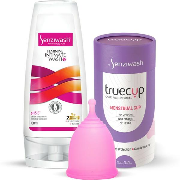 Senziwash Natural Feminine intimate wash & Small Reusable Menstrual Cup