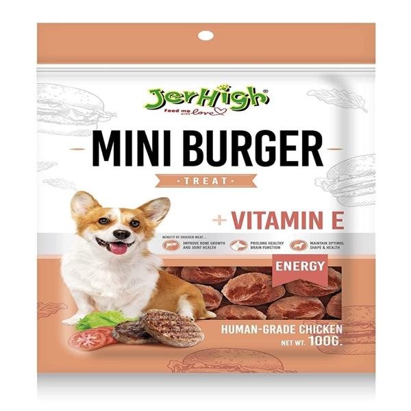 Jerhigh Mini Burger Dog Treat 100gm (Pack of 3) JioMart