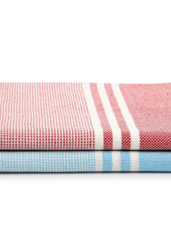Arrabi Multi Stripes Handwoven Cotton Bath Towel (Set of 2 ) JioMart