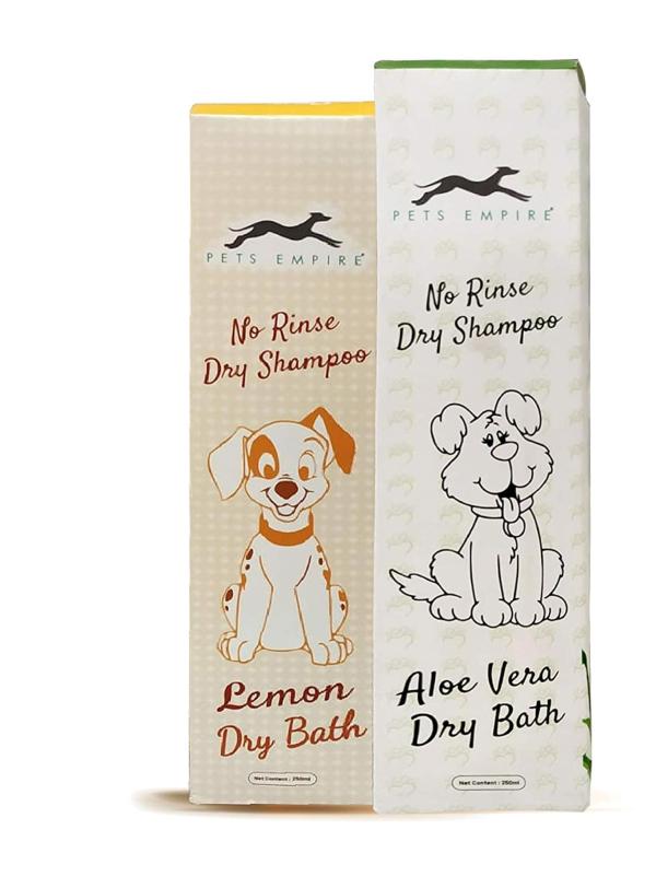 Pets Empire Dry Bath Dog Shampoo 250 ml ,Pack Of 2 Aloe Vera And