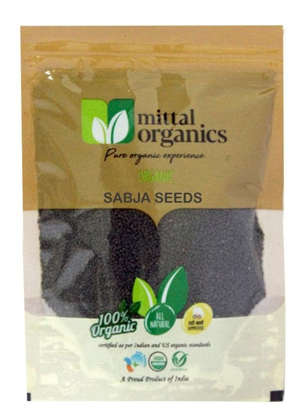 Mittal Organic Sabja Seeds Natural Basil Seeds Falooda Seeds 300GM (100GM X 3) JioMart