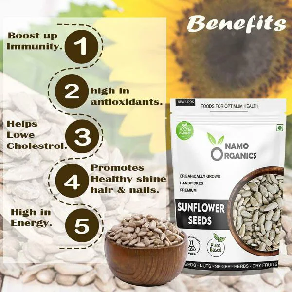 Namo Organics Jumbo Sunflower Seeds 500 g JioMart