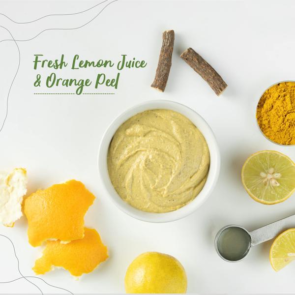 Nat Habit Fresh Lemon Drop UnderArm Ubtan, Ayurvedic Underarm Scrub