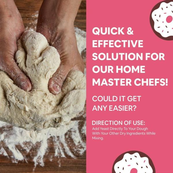 515PM Instant Dry Active Yeast Powder for Baking Bread and Pizza, 100