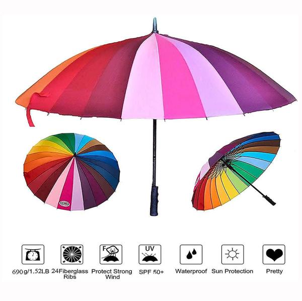 ZURU BUNCH Rainbow Umbrella for Women & Men & kids, Rainbow Umbrella
