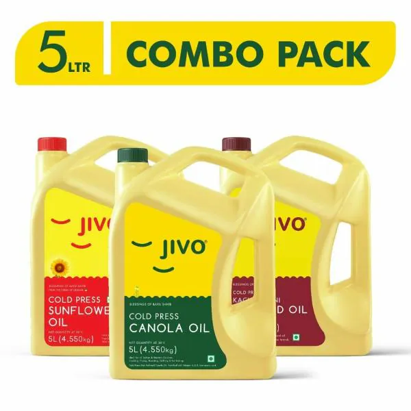 Jivo Cold Press Canola Oil, Kachi Ghani mustard Oil & Chemical Free