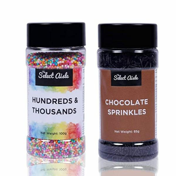 The Select Aisle Cake Sprinkles Combo of Chocolate Sprinkles(85g) and Hundreds and Thousands