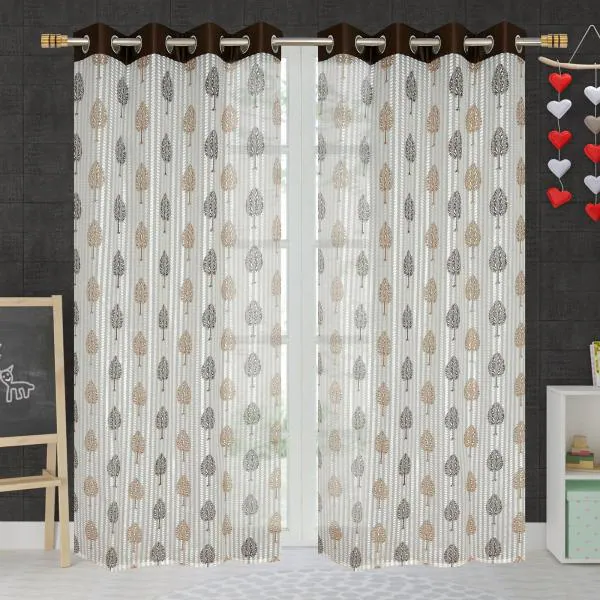 La Elite Brown Color Transpa, Are Polyester Curtains See Through