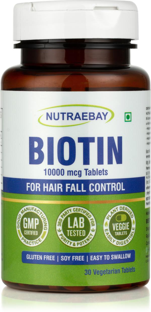 Nutraebay Biotin 10000 mcg Tablets 30 Tablet - JioMart