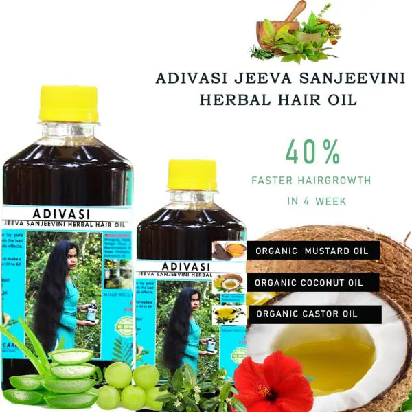Adi Sri Maruthi Adivasi Jeeva Sanjeevini Herbal Hair Oil Use Just 15Days  Get Better Resualt, 255Ml - JioMart