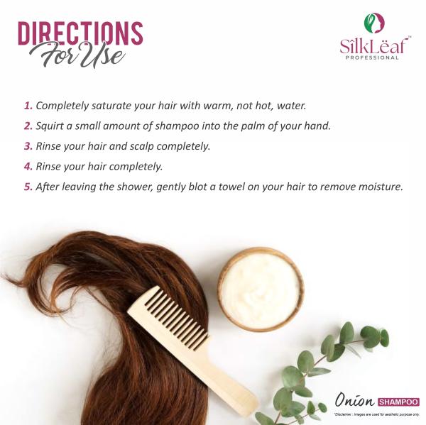 SILKLEAF Onion Shampoo For Smooth and Silky Hair - Hair Growth and Hair  Fall 600ml - JioMart