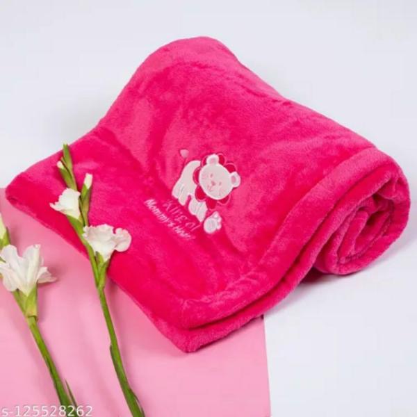 BRANDONN Hotpink Baby Blankets New born double layered Crib Wrapper Cum