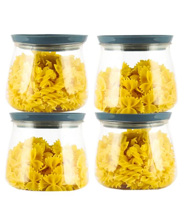 PEARLPET Twirl Jar Airtight Kitchen Storage Container Set of 4 ,900 ml