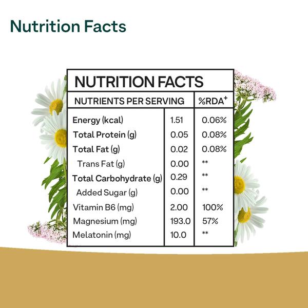 OZiva Mela.Mag+ (10mg Melatonin, Magnesium, Vitamin B6 with Valerian