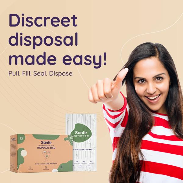 Sanfe Oxobiodegradable Disposal Bag for sanitary pads, tampons
