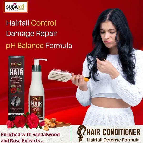 Subaxo Herbal Hair Conditioner| Reduce Hair Fall | Protect Hair Damage|  Long & Silky Hair | Pack of 3 Pc -Each 200 ml - JioMart