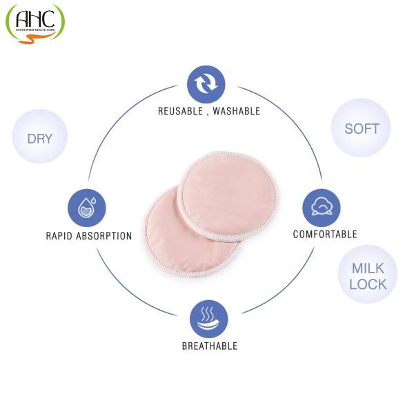 Ahc Washable Maternity Nursing Breast Pads 6 Pads With Laundry Bag