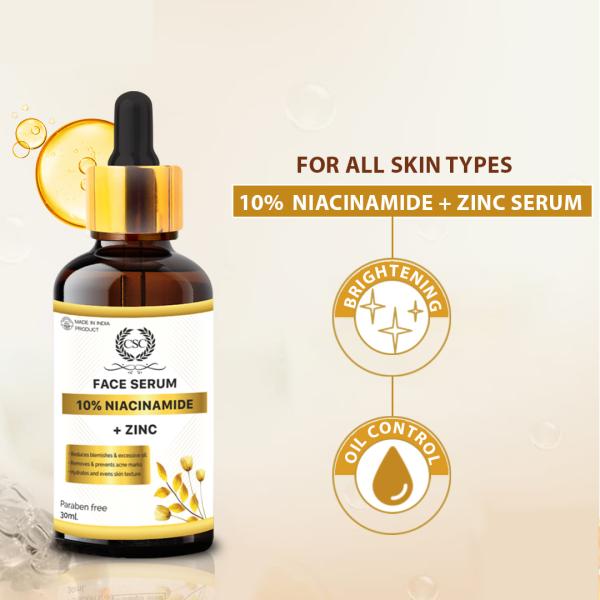 CSC 10 Niacinamide Serum + Zinc Face Serum to Reduce Blemishes JioMart