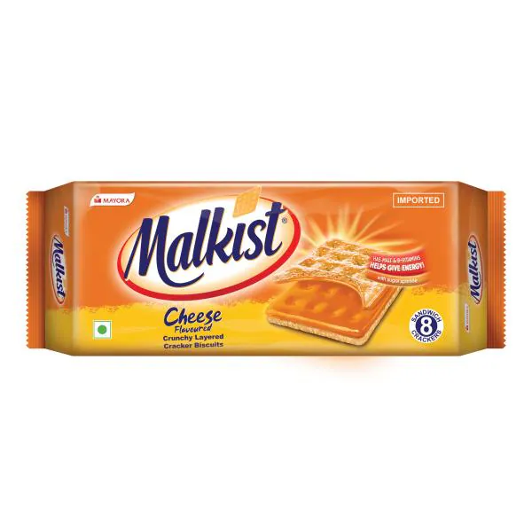 Malkist Cheese Flavoured Cracker Biscuits (family pack) 144g (Pack of