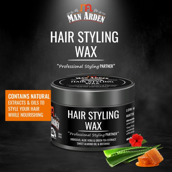 Man Arden Hair Styling Wax Professional Styling For Gloss Finish, Medium to  High Hold, Anti Frizz, Anytime Re-Stylable, 50 gm - JioMart