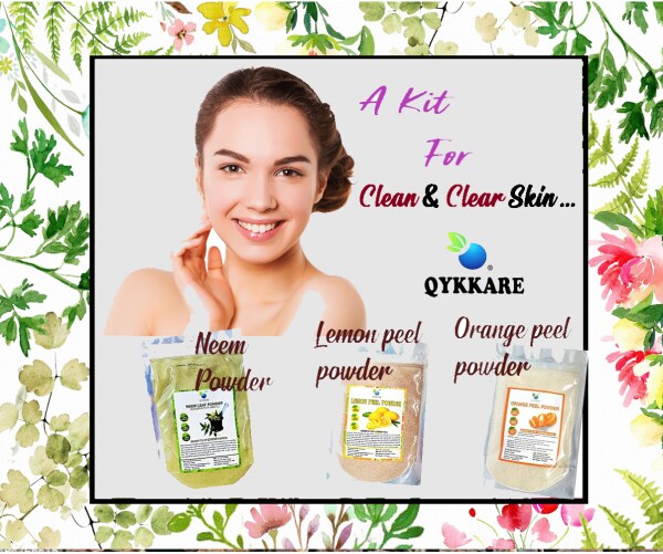 QYKKARE Premium Clean & Clear Skin Powder Combo of 3 for Acne Prone
