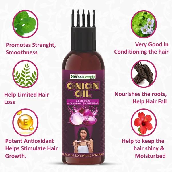 Harc Herbal Canada Onion Hair Oil | 100ml | Goods for Hair Growth, Anti Hair  fall & Dandruff, hair care - JioMart