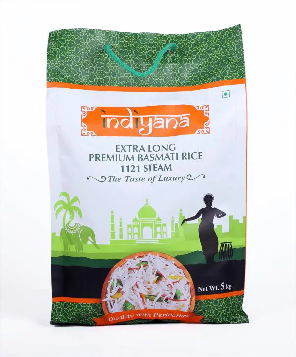 XXL Long Grain Premium Basmati Rice 5kg Indiyana Basmati STEAM Rice