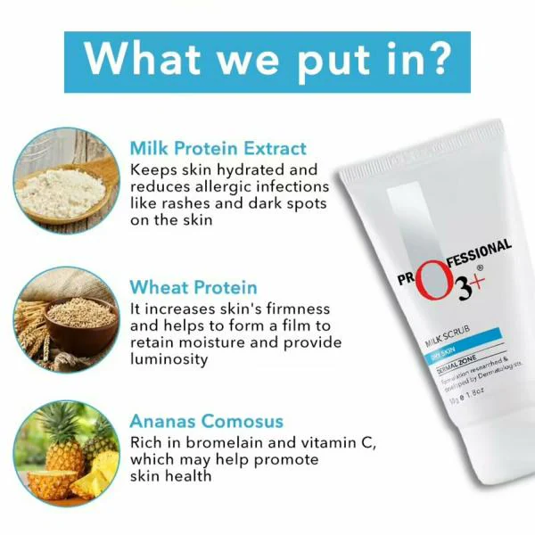 O3+ Milk Scrub Dry Skin Dermal Zone JioMart