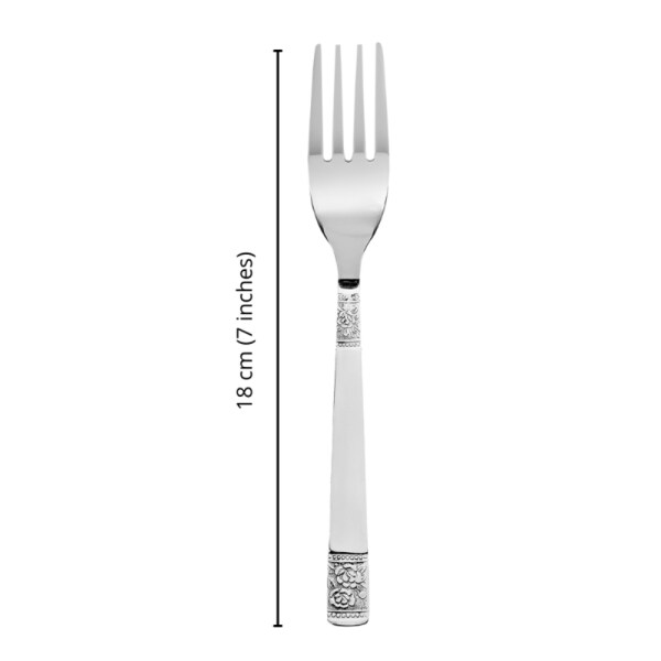 Vinod Moscow 12 piece Stainless Steel Dinner Fork Set, Heavy Gauge Fork set JioMart