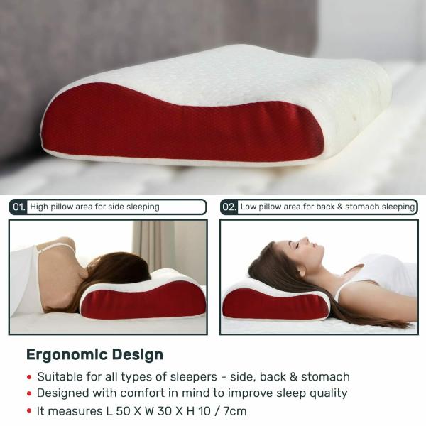 Fresh Up Super Contour Cervical Orthopaedic Memory Foam Pillow for Neck