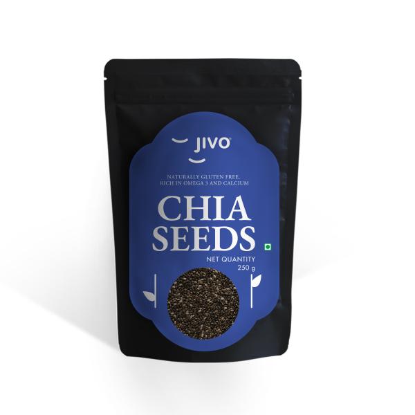 Jivo Cold Pressed Canola Oil 5L+ JIVO Raw Unraosted Chia Seeds 250g