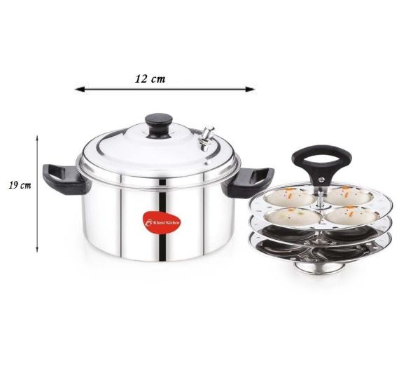 klassi kitchen Induction & Standard Idli Maker (3 Plates , 12 Idlis ) JioMart