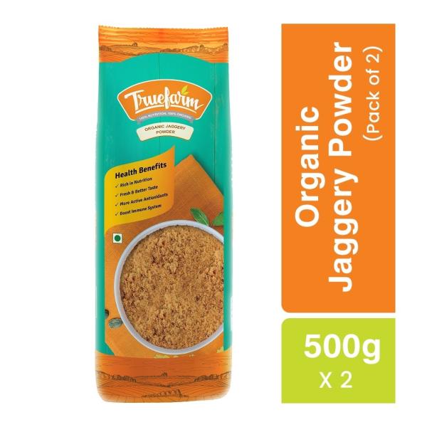 TRUEFARM ORG JAGGERY POWDER 1kg (Pack of 2, 500g) JioMart