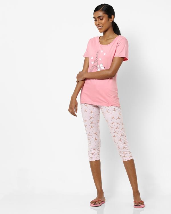 Printed Tshirt with Capris JioMart