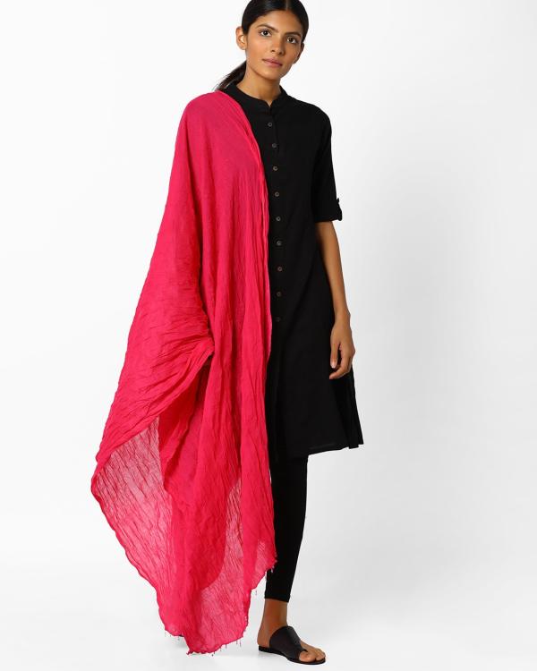 Crushed Dupatta with Beaded Tassels JioMart